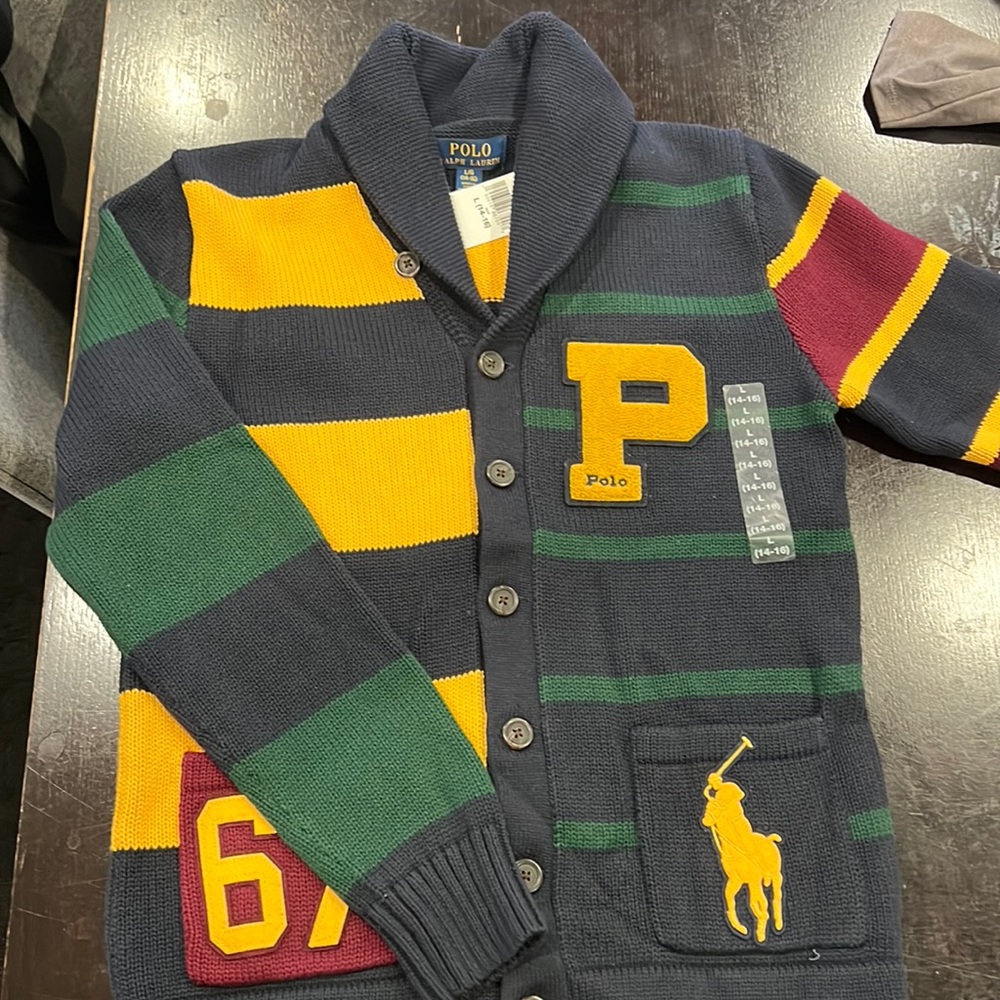 Boys (Size L) Ralph Lauren cardigan-BNWT